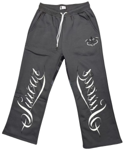 Grey Swear Angel Wings Sweatpants