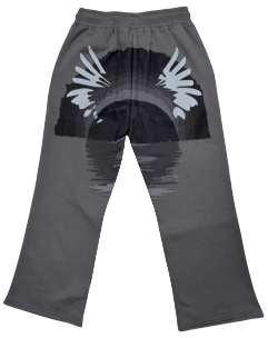 Grey Swear Angel Wings Sweatpants