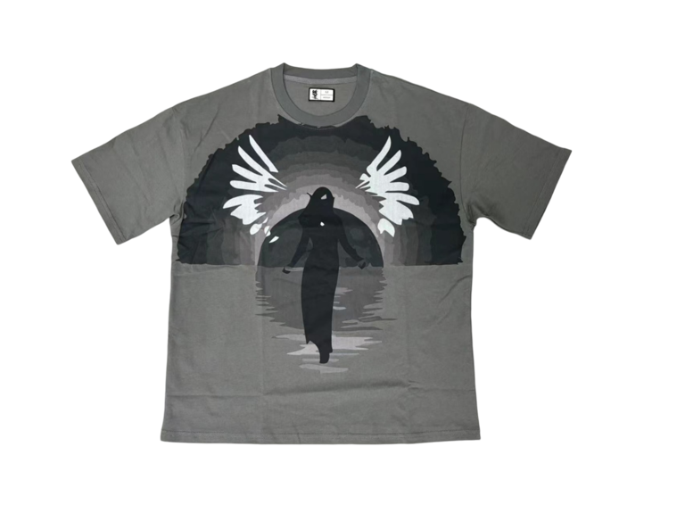Swear Angel Silhouette Tee (Grey)