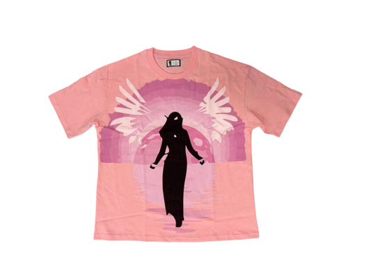 Swear Angel Silhouette Tee (Pink)